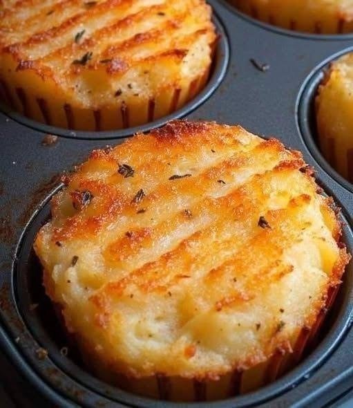 Muffin Tin Hasselback Potatoes with Garlic Butter and Parmesan