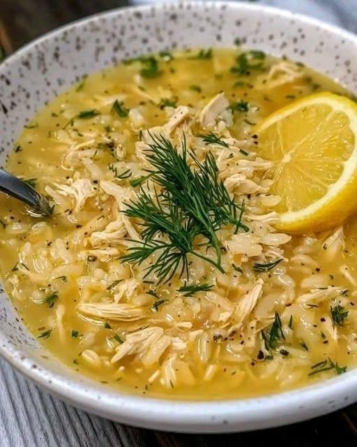 Creamy Lemon Chicken Orzo Soup Recipe