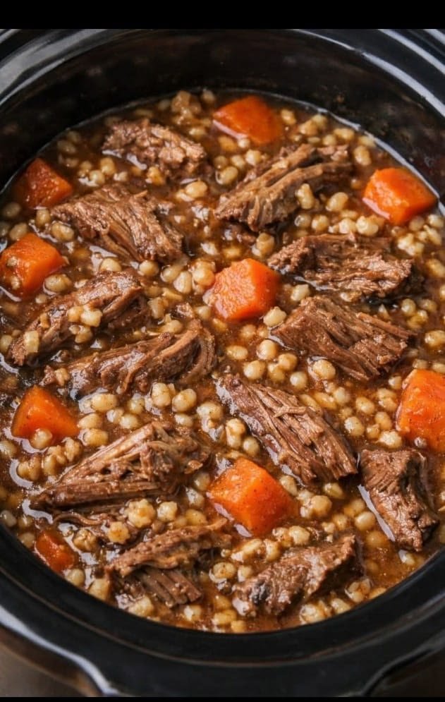 Slow Cooker Beef and Barley Stew Recipe