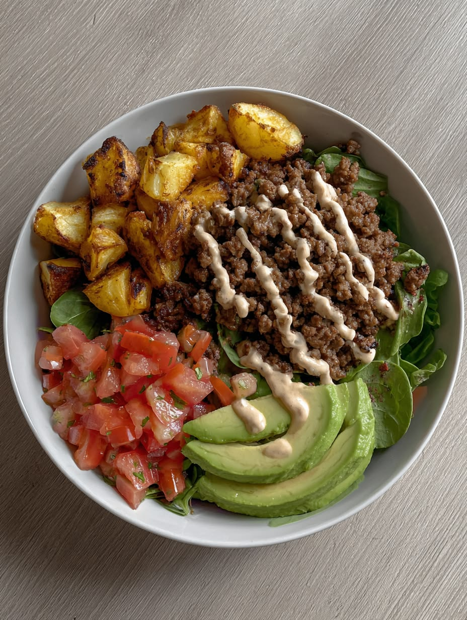 Ground Beef Taco Salad Bowl