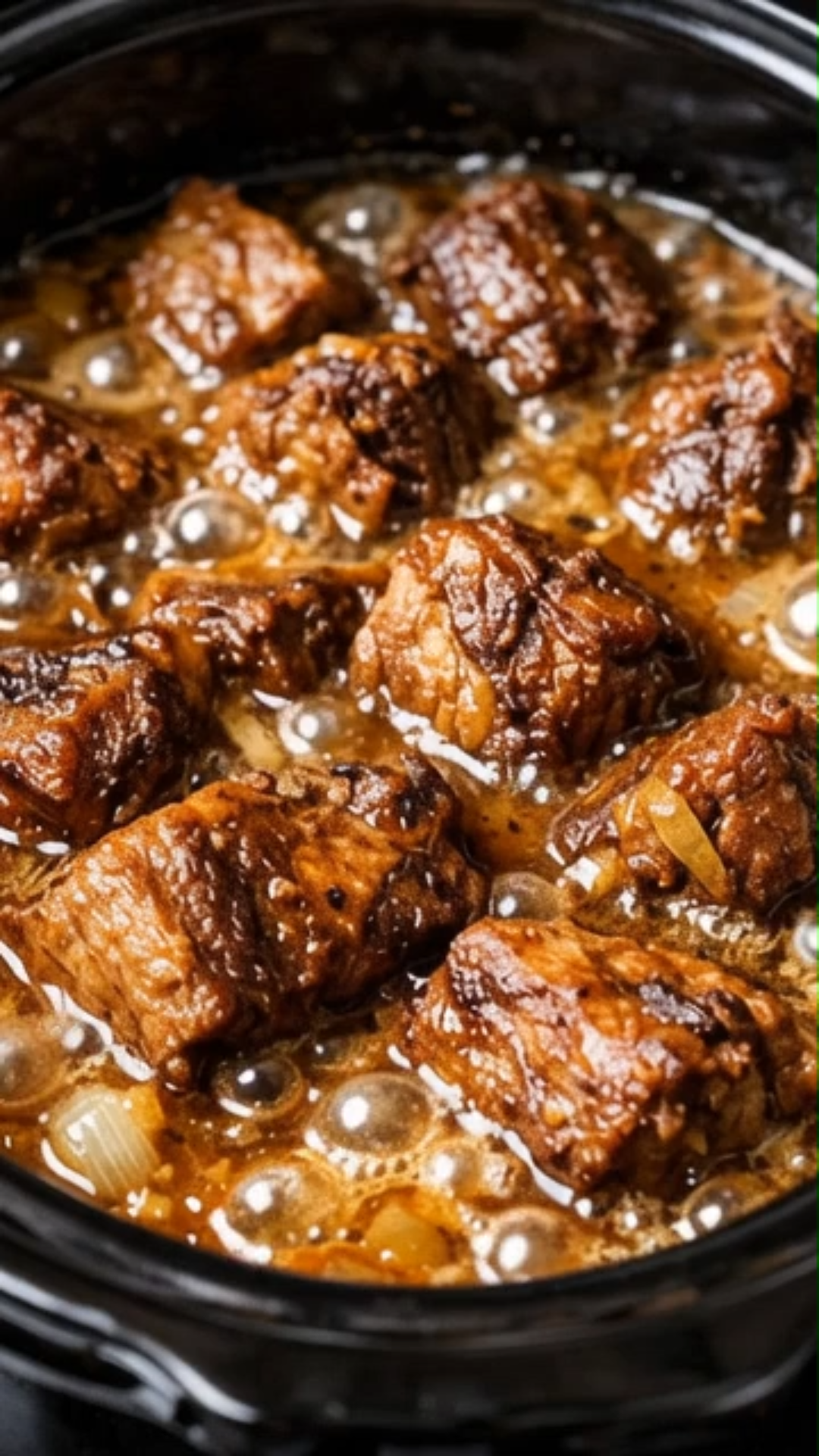 Slow Cooker Tender Beef Chunks with Gravy