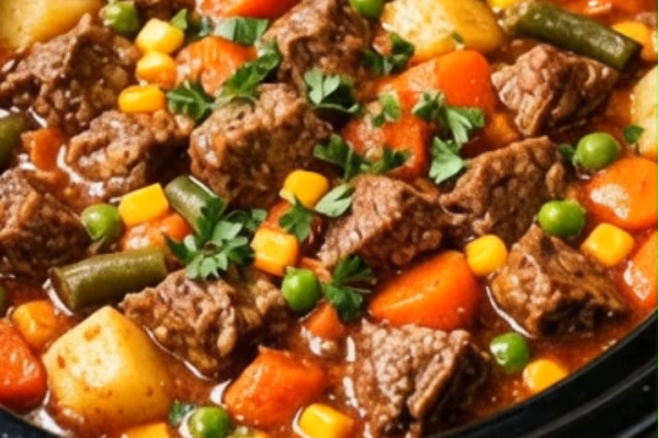 Slow Cooker Vegetable Beef Soup