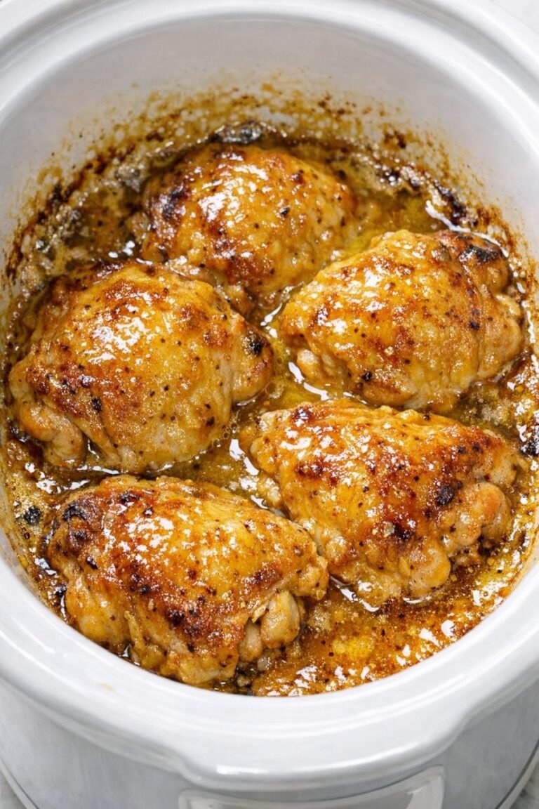 Slow Cooker Garlic Butter Chicken Thighs