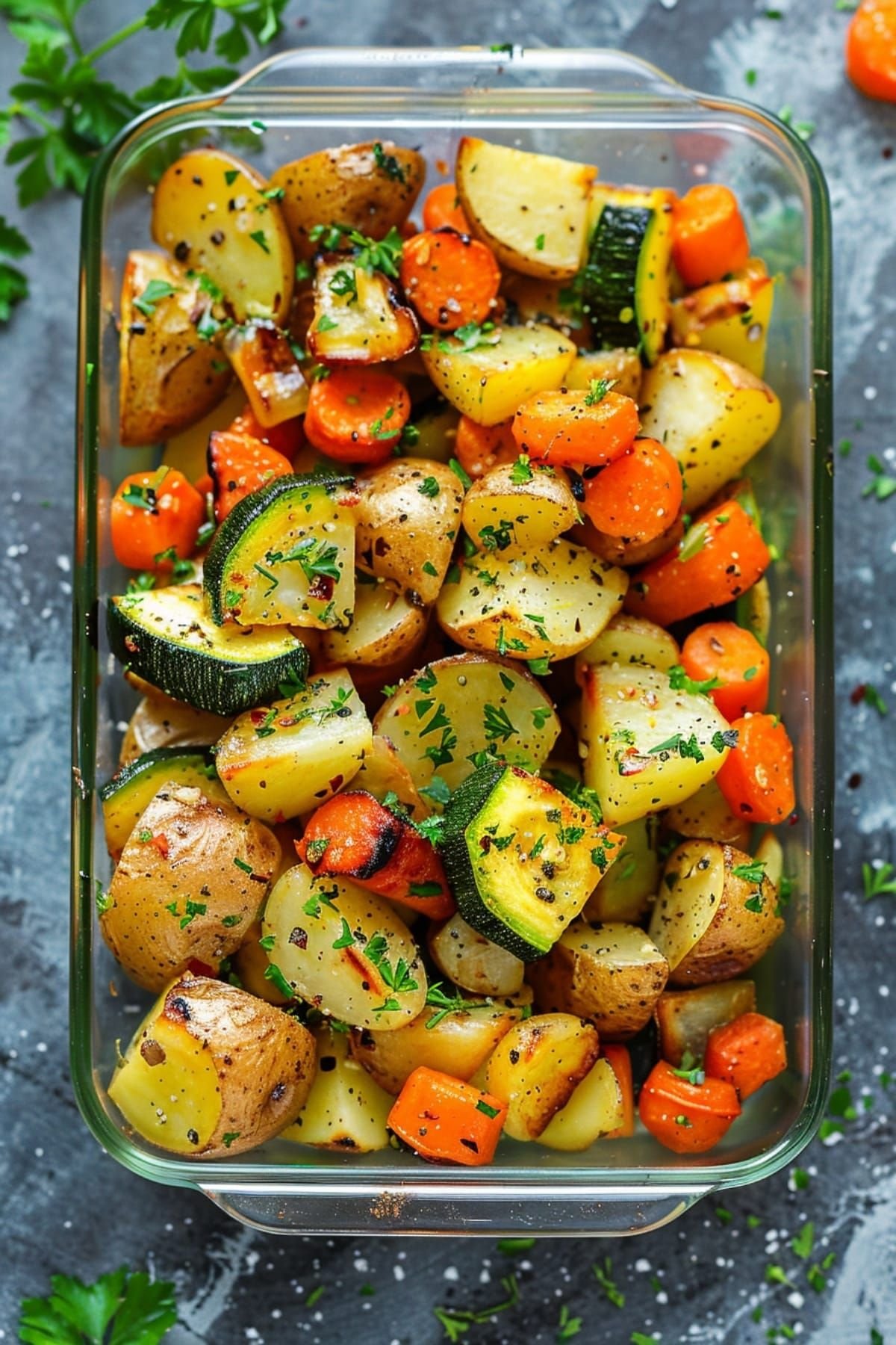 Easy Garlic Herb Roasted Vegetables