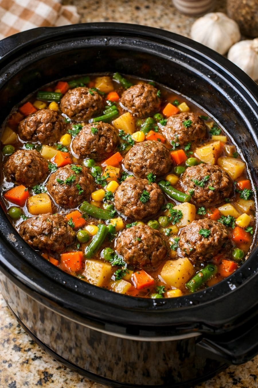 Slow Cooker Meatball Stew