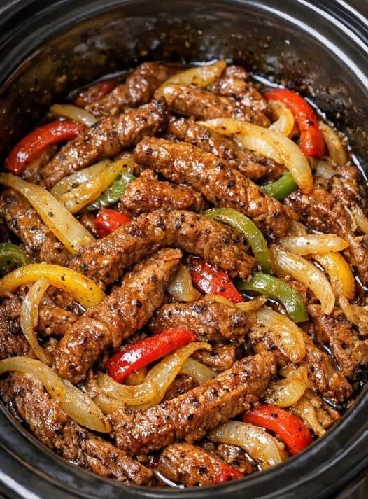Slow Cooker Steak Fajitas Recipe