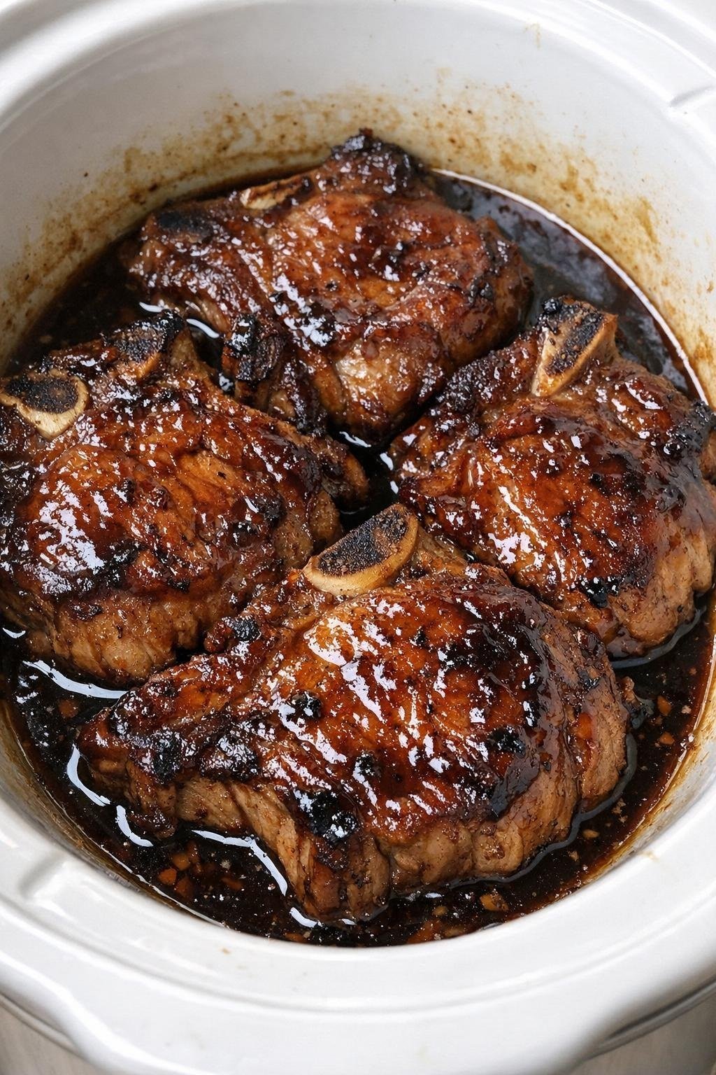 Slow Cooker 4-Ingredient Teriyaki Pork Chops!