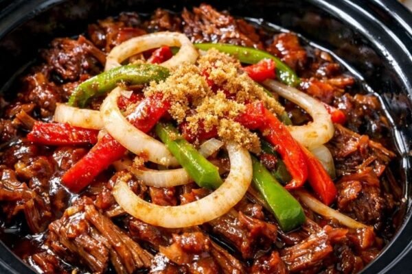 Slow Cooker BBQ Shredded Beef