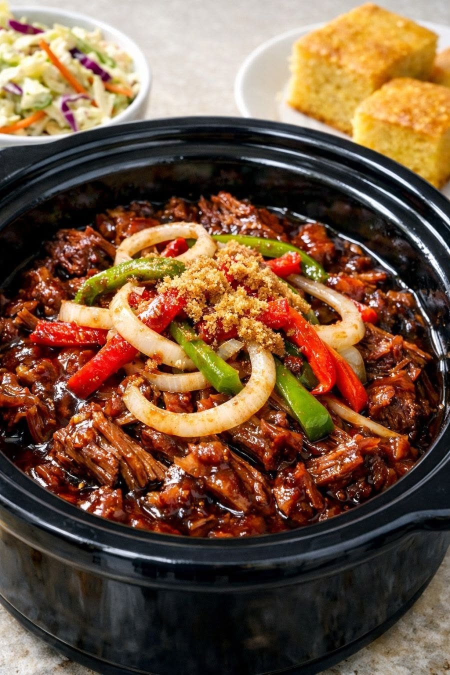 Slow Cooker BBQ Shredded Beef