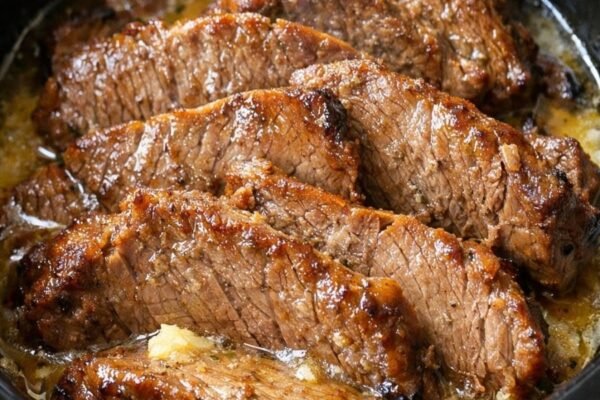 Slow Cooker Garlic Butter Steak