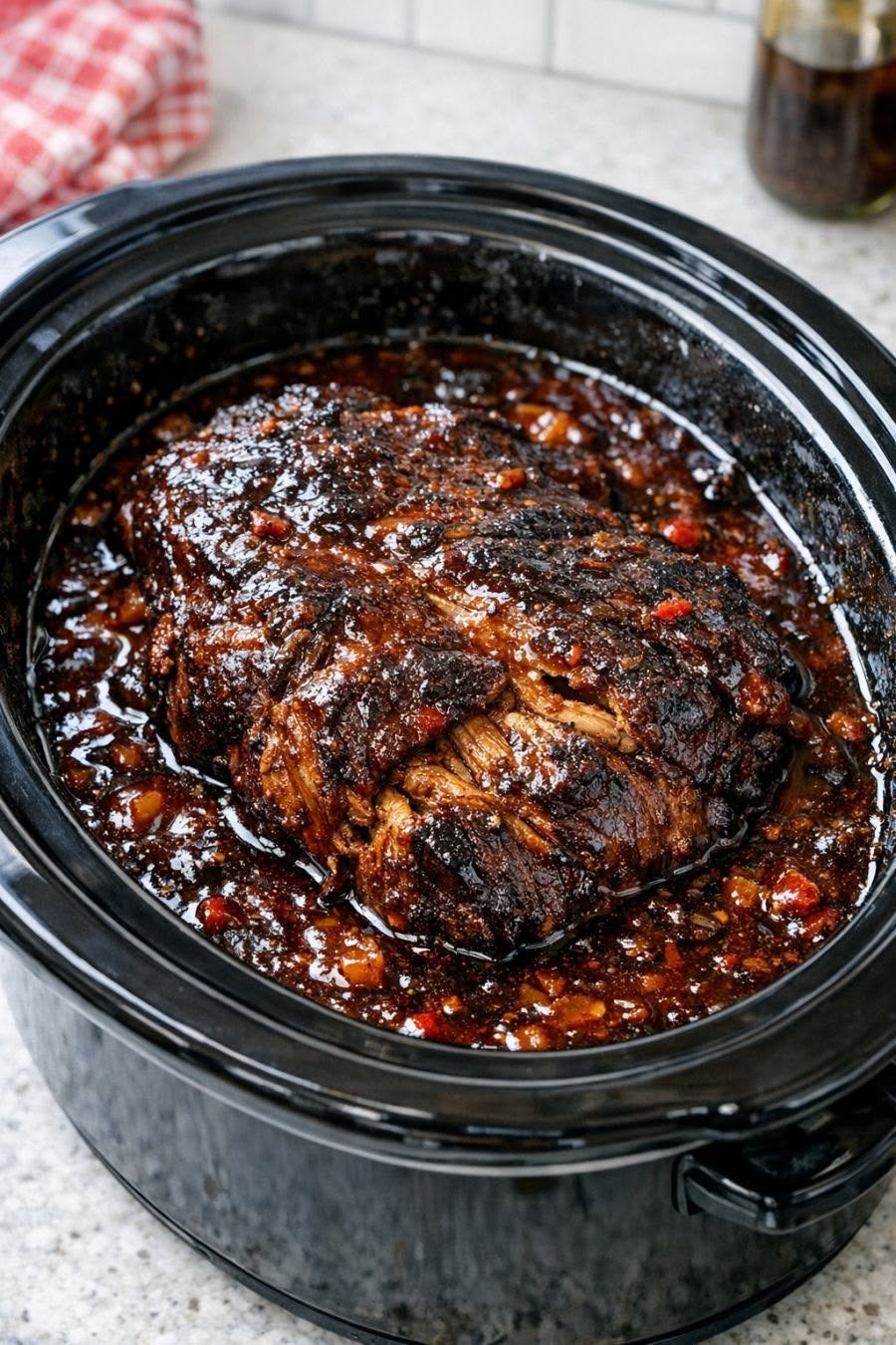Slow Cooker Balsamic Brown Sugar Beef Roast
