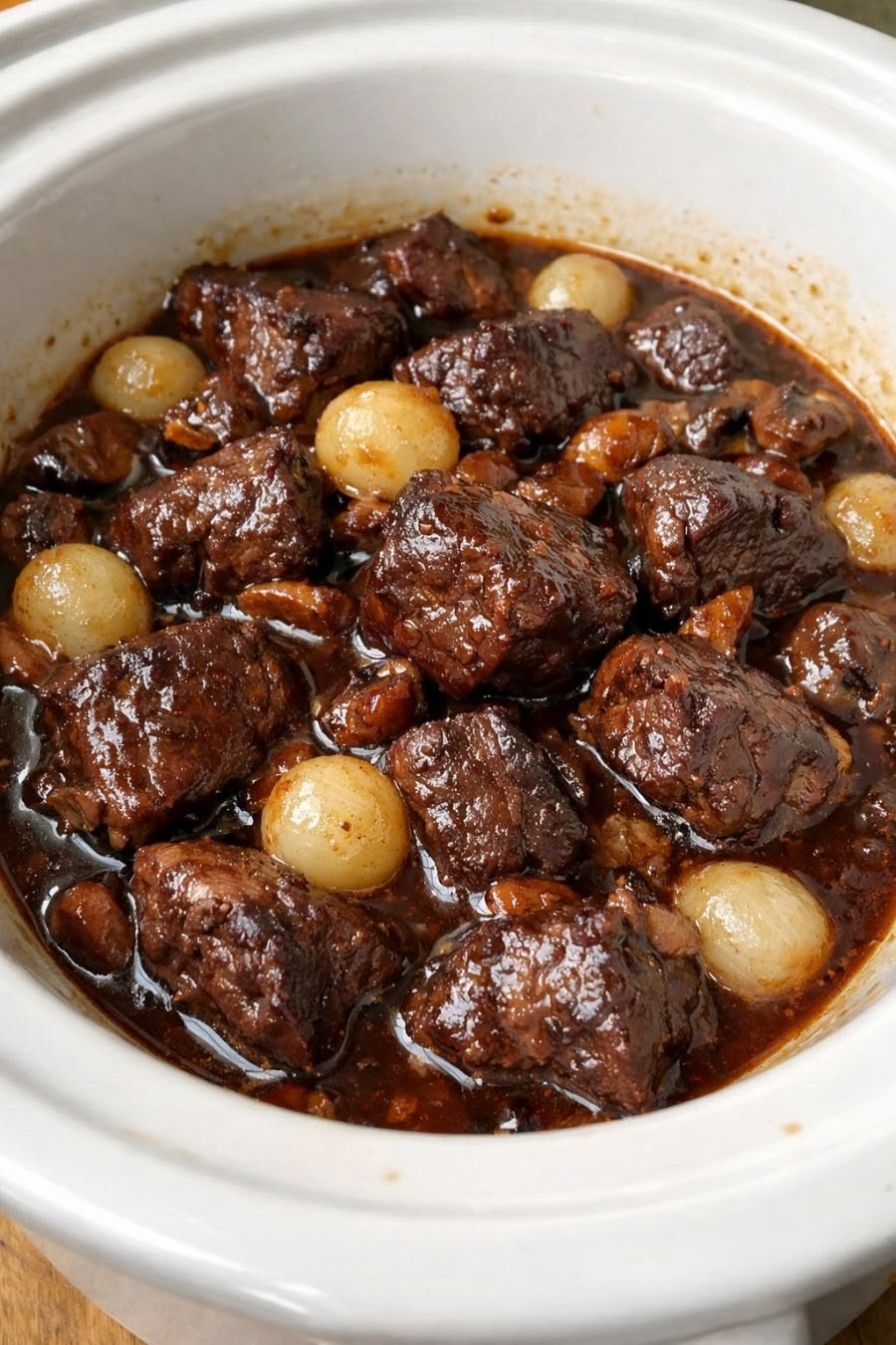 Slow Cooker Beef Bourguignon
