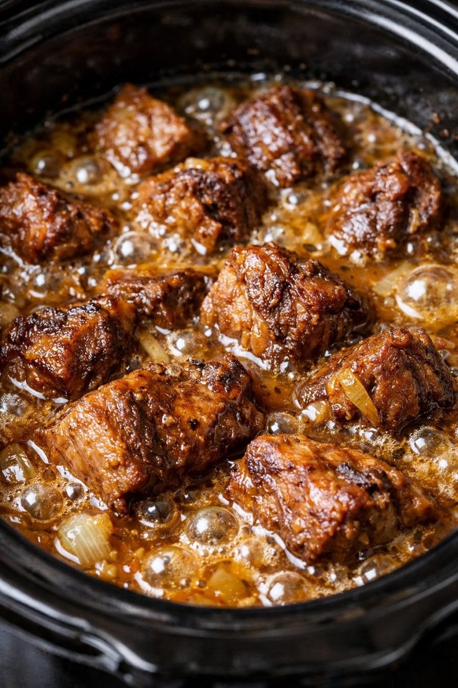 Slow Cooker Garlic Butter Steak Bites