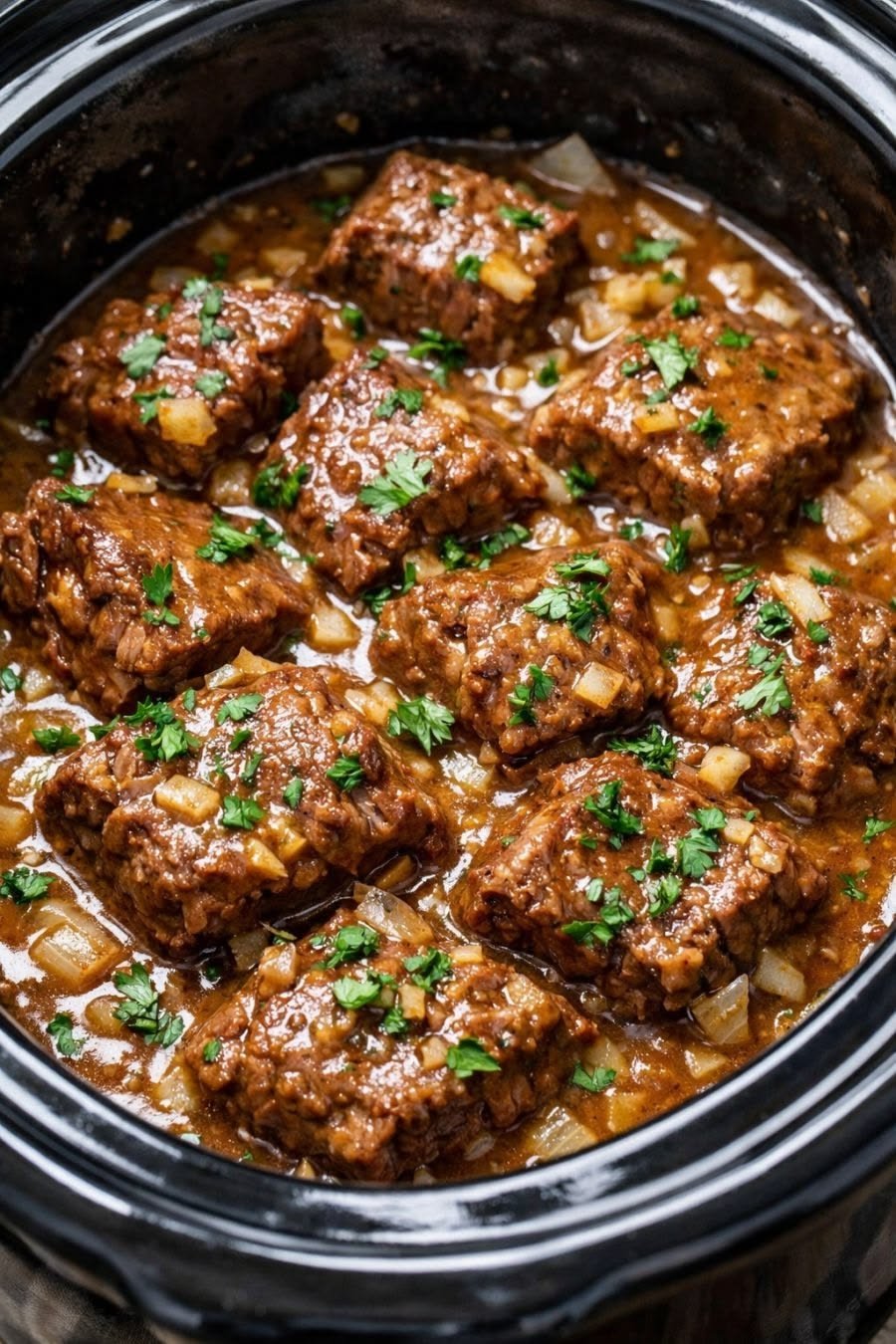 Slow Cooker Salisbury Steak