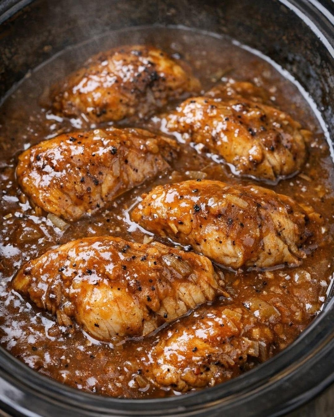 Slow Cooker Honey Garlic Chicken Thighs