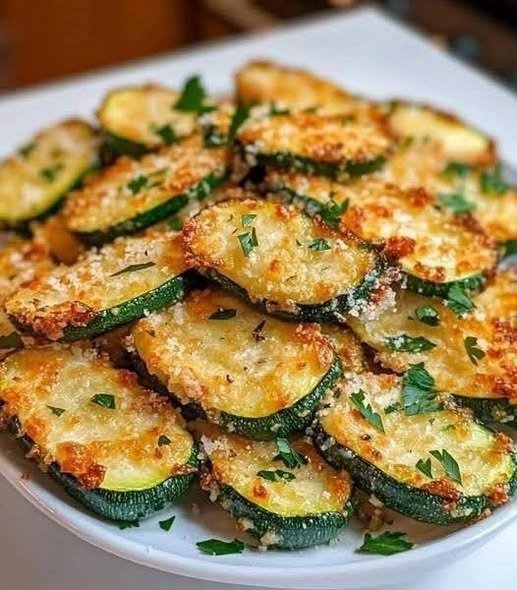Crispy Parmesan Zucchini Slices