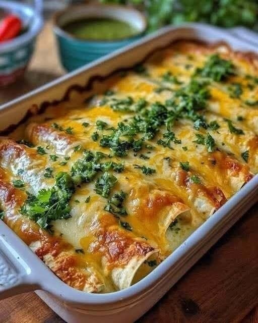 Creamy Cheesy Chicken Enchiladas Recipe