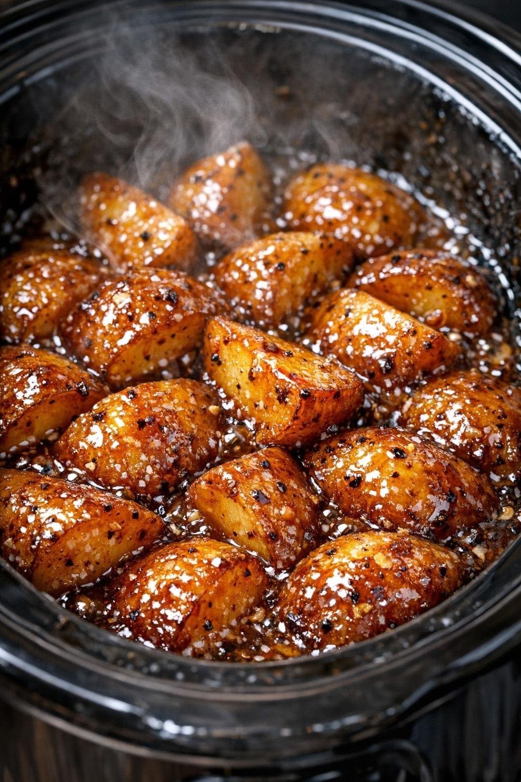 Slow Cooker Garlic Butter Potatoes