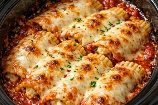 Slow Cooker Cheesy Stuffed Shells!